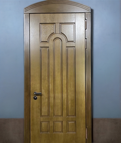 Дверь МДФ шпон с арочной вставкой Дверь МДФ шпон с арочной вставкой