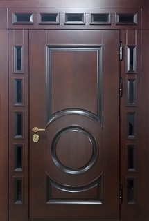 Входная группа «термо» МДФ шпон с багетом и остеклением